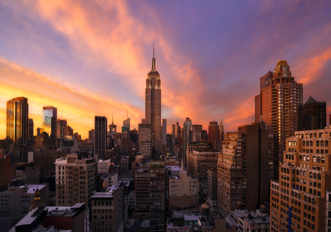 Empire State Building at sunset — New York City